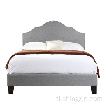 Bedroom furniture KD upholstered fabric bed.